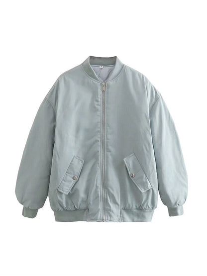 Oversize bomberjacka i ullmix