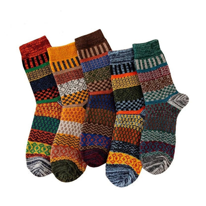 Skandinaviska vinterstrumpor 5-pack, mörka färger